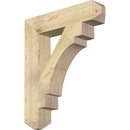 Ekena Millwork Merced Craftsman Rough Sawn Bracket, Douglas Fir, 6"W x 30"D x 36"H BKT06X30X36MRC04RDF